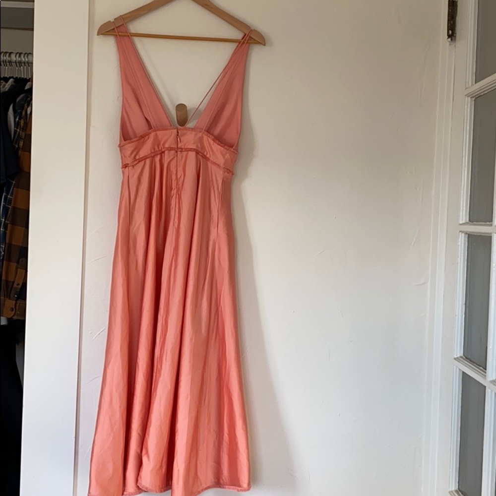 La Maison Talulah v-neck midi Coral dress - xs - Picture 7 of 8